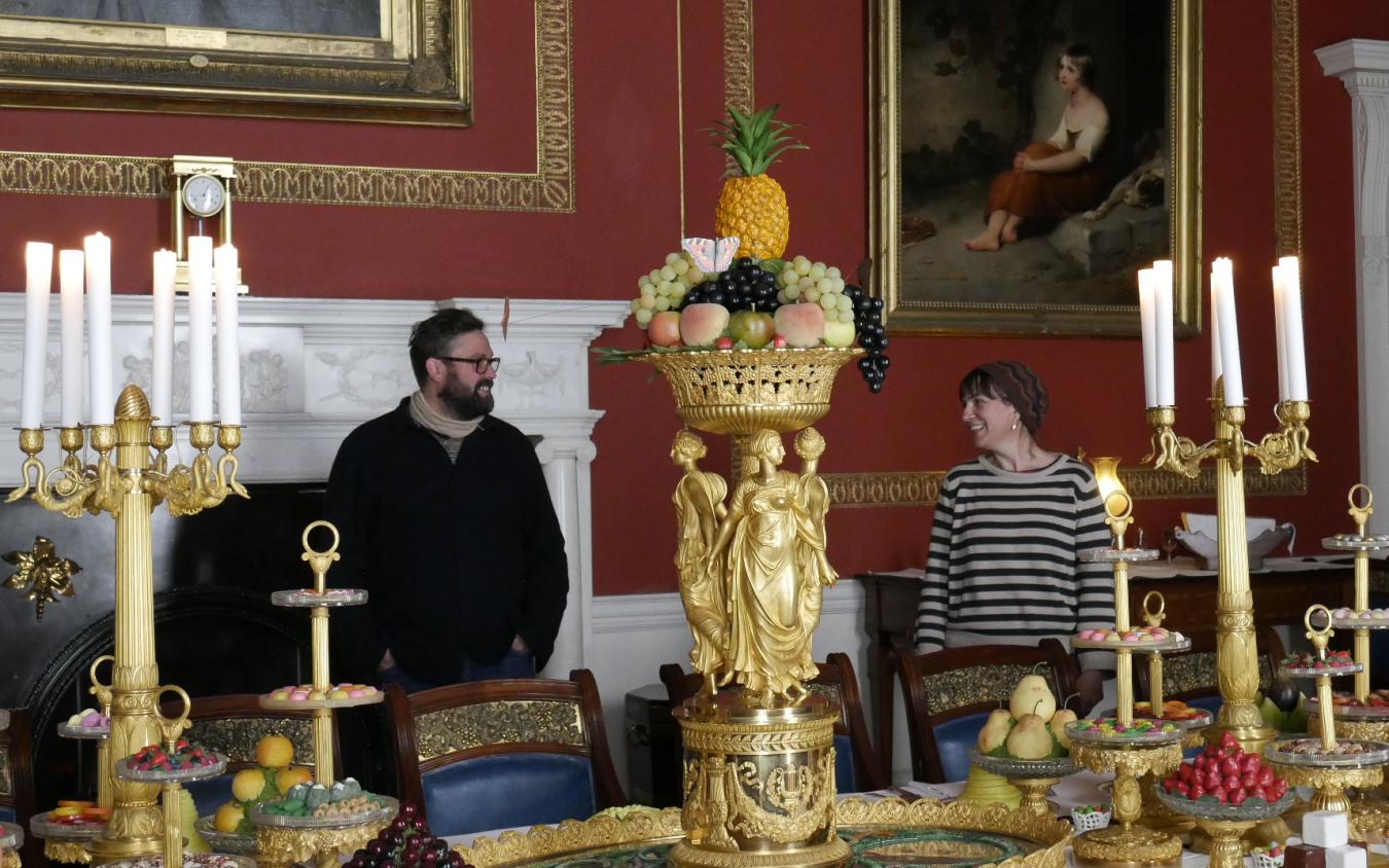 Andrew Sterry and Jo Wheeler in the Dining Room at Attingham